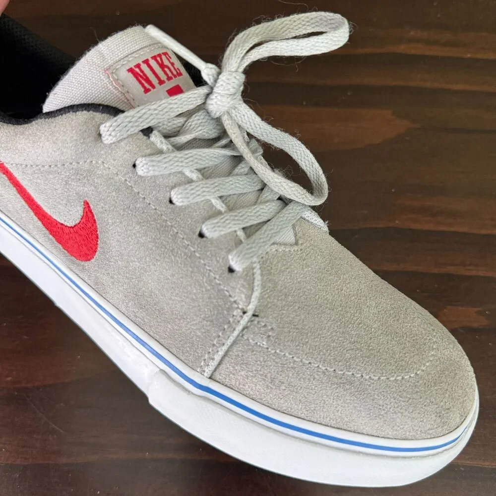 Nike Satire Armory Slate Suede SB Shoes Youth Boys Size 6 Gray Women 7.5